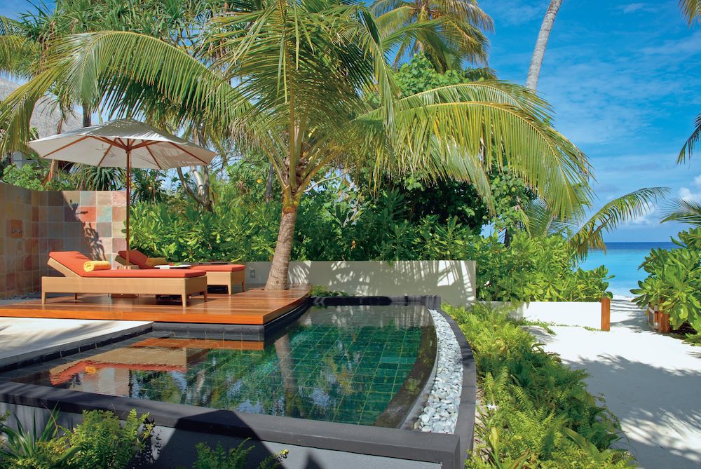 Beach Villa at Constance Halaveli, view 1
